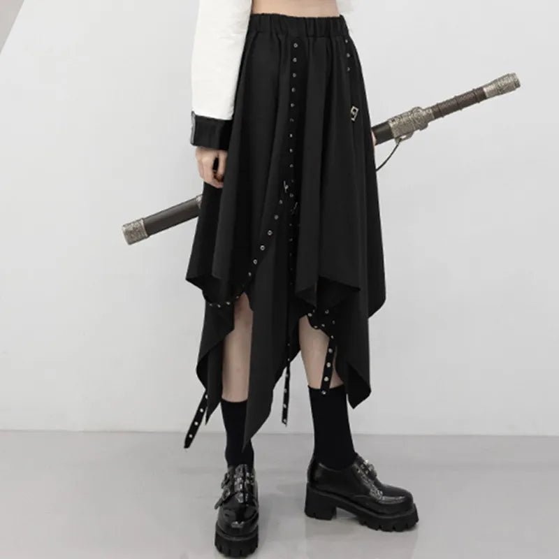 Irregular Medium-Length Gothic Skirt - Cute Little Wish